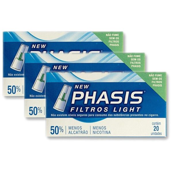 15138592772 filtro phasis3 Kit 3 Filtro Phasis Light Pare De Fumar Fumando 60 Unidades